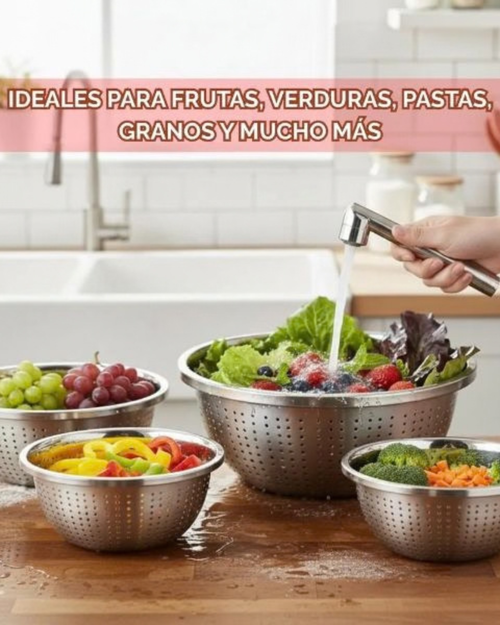 Escurridor Bowl Multifunción 3 En 1