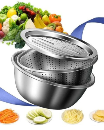 Escurridor Bowl Multifunción 3 En 1