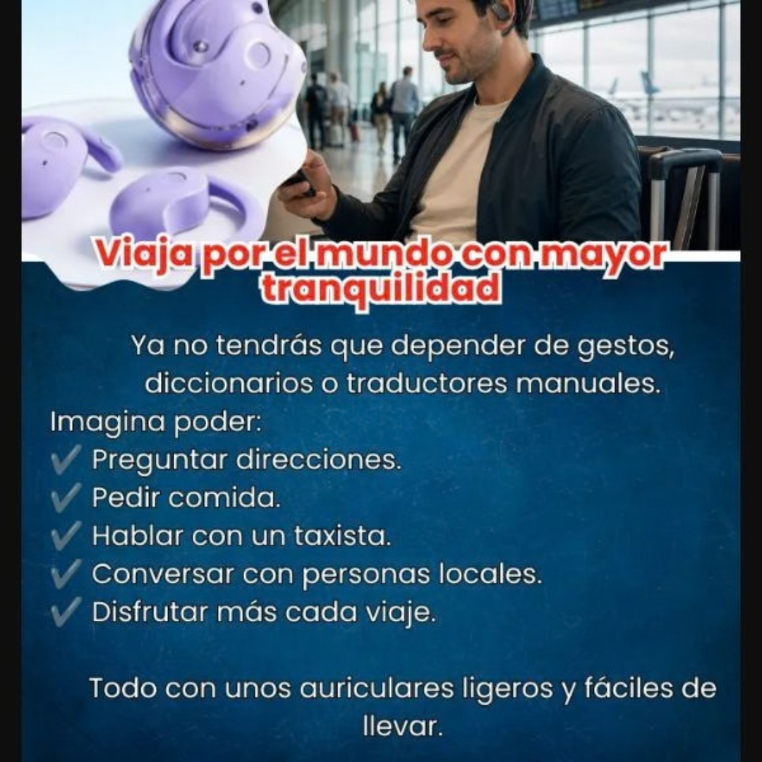 AUDIFONOS CON TRADUCTOR INTELIGENTE OWS T2