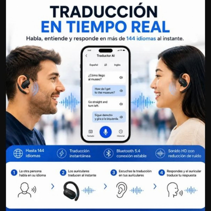 AUDIFONOS CON TRADUCTOR INTELIGENTE OWS T2