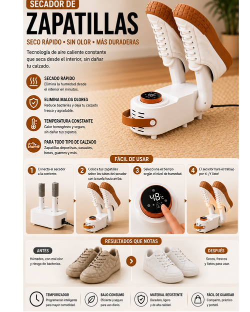 Secador de Zapatillas Plegable
